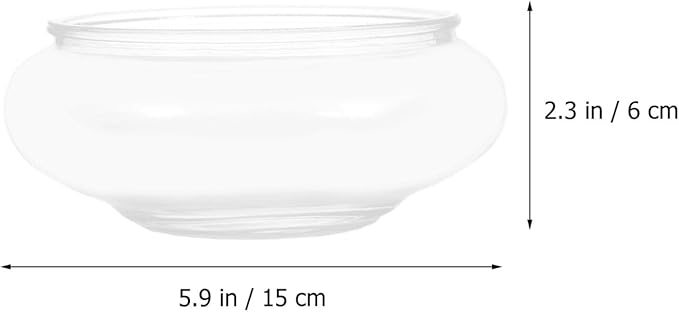 SUPVOX Glass Fish Bowl Round Aquarium Planter 5.90In Clear Hydroponic Vase Terrarium Container for Home Wedding Office Decor