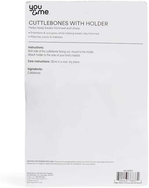 You & Me Cuttlebones for Birds 0.64 oz. Pack of 4