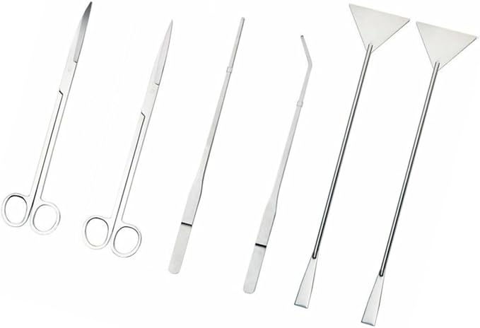 1Set Fish Tank Cleaning Kit Durable Cleaning Tools for Aquariums Includes Tweezers Spatula and Scissors Essential Cleaning Tools for Water Grass