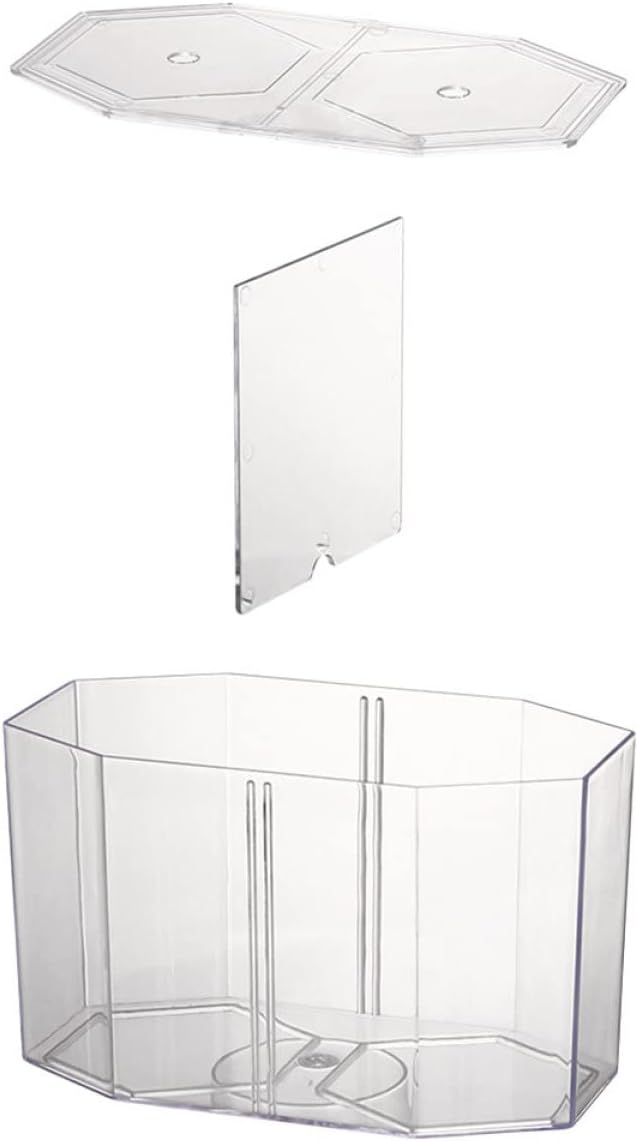 Mipcase 2pcs Transparent Box for Fish Dual Chamber Tank Removable Partition Easy to Clean Aquarium Incubator for Betta Guppy Fish Fry