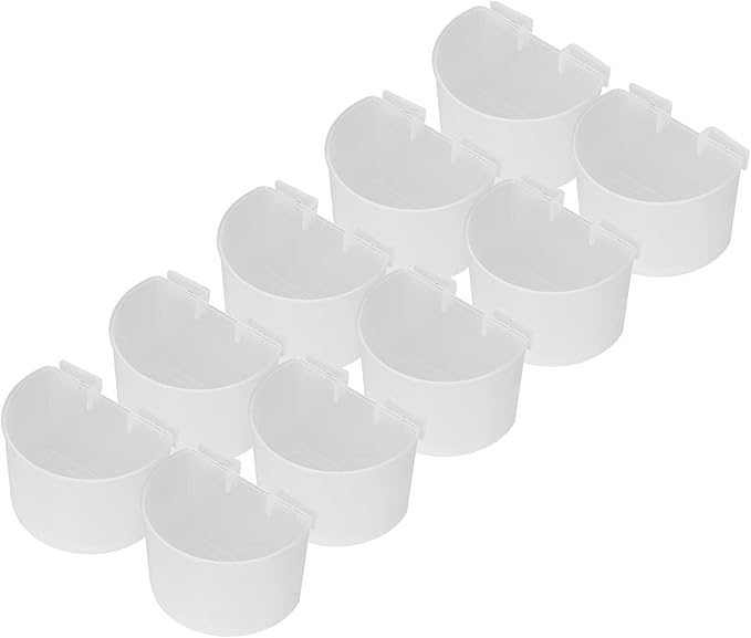 Zerodis Pigeons Feeding Cups, Plastic Bird Dish for Watering and Feeding, Easy to Hang Supplies for Bird Breeders and Pet Owners (L)