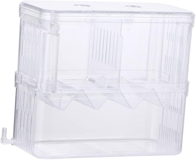 Housoutil Fish Breeding Tank Hatching Box Betta Fish Habitat Box for Aquarium Easy to Clean