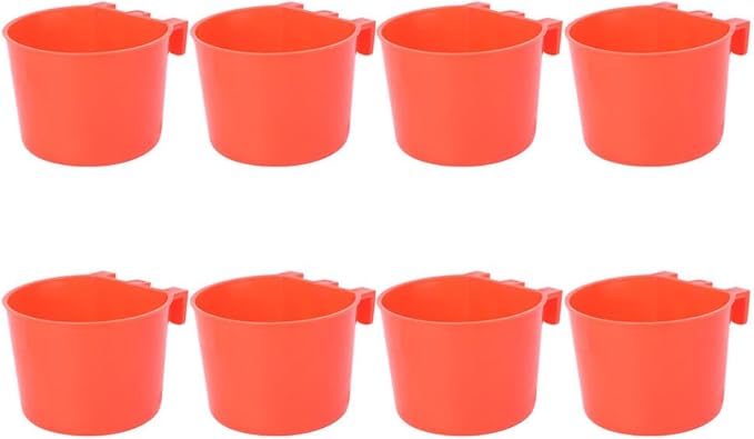 FRCOLOR 24Pcs Bird Bowls Cockatiel Parrot Feeder Container Plastic Feeding Bowl Dispenser Pet Bird Water Bowl for Cage Supplies