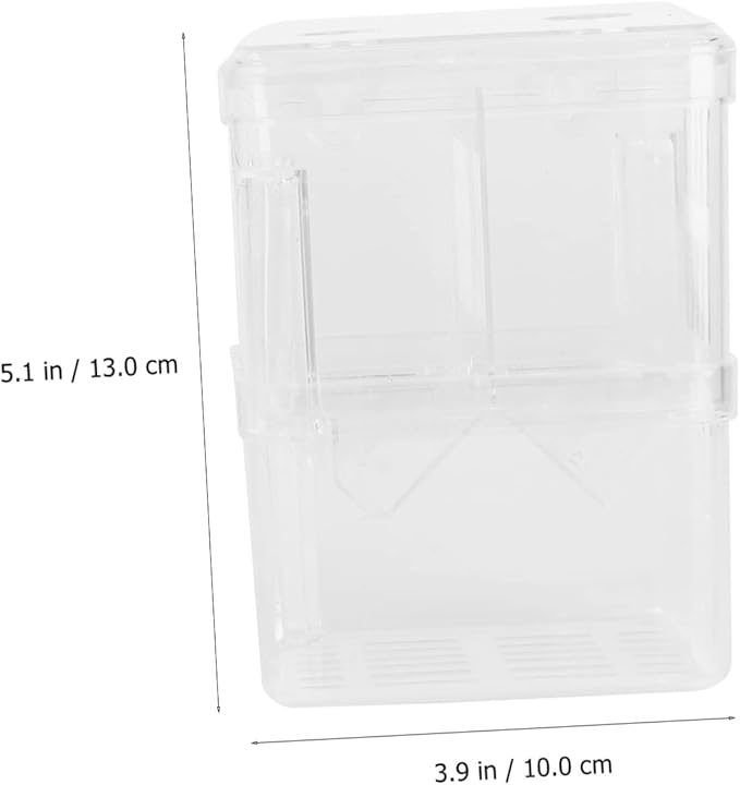 Fish Breeding Box Suction Cups 2-Layer Fish Tank Divider Breeding Tank for Fish Hatching