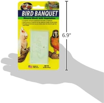 Zoo Med Mineral Block With Vegetables Bird Banquet, 5-Ounce