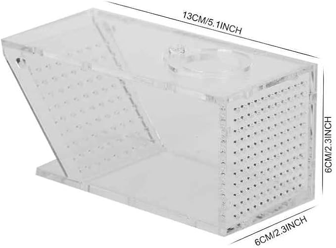 Acrylic Aquarium Crab Trap Fish Tank Shrimp Snail Catcher One Way Valve Box