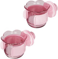 2pcs/4pcs PET Bird Bowls with Clamp, Bird Cage Feeder, Durable Water Bowl, Feeding Cups, Water Feeder for Cockatiel, Parakeet, Macaw, Finches, Lovebirds, Small Animals Gray (Pink, 2pcs)