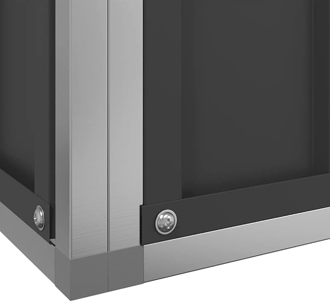 ** vidaXL Aviary Silver 122.4"x120.9"x83.5" - Galvanized Steel Bird Cage with Lockable Door and Steel Mesh Grids for Outdoor and Indoor Use