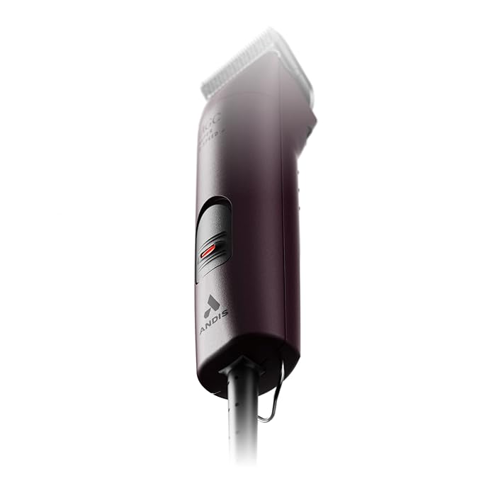 Andis Professional UltraEdge Super 2-Speed Detachable Blade Dog/Pet Clipper, Rotary Motor with Shatter-Proof Housing, Runs Calm & Silent, 14-feet Cord, for All Dog Coats & Breeds, 120 Volts, Burgundy