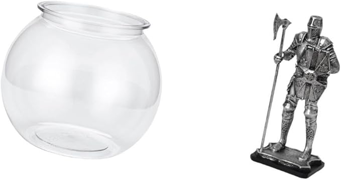 Transparent Small Fish Tank Vase Tabletop Ornament Aquarium Bowl for Office Entryway Bedroom Home Decor Housewarming Gift Plants