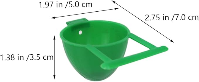 PRETYZOOM 8pcs Small Parrot Water Cups and Food Feeding Bowls Plastic Bird Cage Accessories for Budgie Cockatiel Lovebird Feeding and Watering Supplies