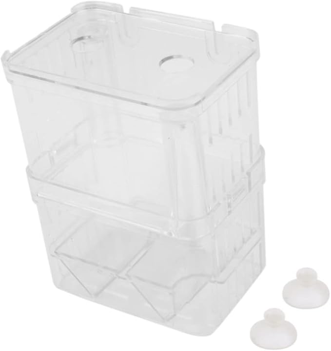POPETPOP Aquarium Fish Breeding Incubator Box Floating Hatchery for Fish Large Acrylic Cover