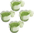 2pcs/4pcs PET Bird Bowls with Clamp, Bird Cage Feeder, Durable Water Bowl, Feeding Cups, Water Feeder for Cockatiel, Parakeet, Macaw, Finches, Lovebirds, Small Animals Gray (Light Green, 4pcs)