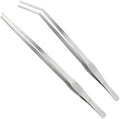 LILYS PET Straight and Curved Stainless Steel Super Thick Tweezers Set,Pliers Aquarium Tool Fish Tank Aquatic Plants Forceps Clip (15")