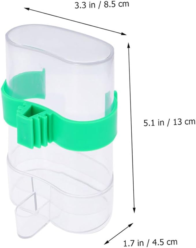 GLEAVI 4pcs Plastic Parrot Feeder and Vegetable Clips Set, Multi-Function Bird Feeding and Watering Supplies for Cage Accessories, Convenient Household Parrot Accessory