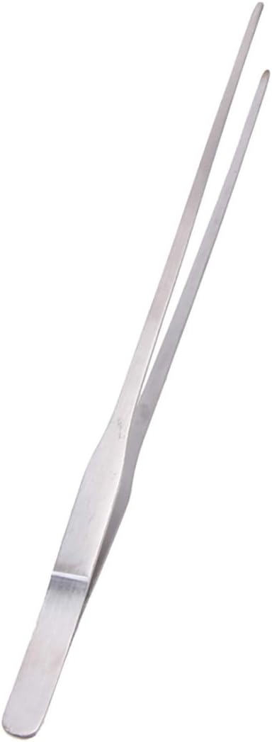 Aquarium Tools Kit Long Stainless Steel Straight Curved Tweezers Scissors Set for Fish Tank Aquascaping pack of 3-27cm Tweezers