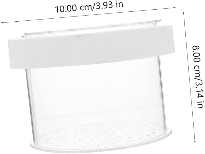 Mikikit Floating Aquarium Breeding Box Acrylic Fish Tank Isolator with Removable Cover Water Permeable Fish Separator and Adaptation