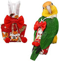 Bird Flight Suits Diapers, Parrot Diapers for Monk Parakeets, Cockatiels, Parrot Clothes Costume, Bird Training Nappy Suit Liners Clothes (Large,Red-C)