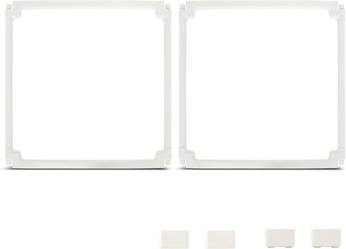 FlexiSpace 2-Panel Area Expansion Kit, Customizable Height & Space Clear Acrylic Dog playpen Indoor, The ONLY Play Pen That Grows with Your Pets (White, 24" H, 2 Panels)