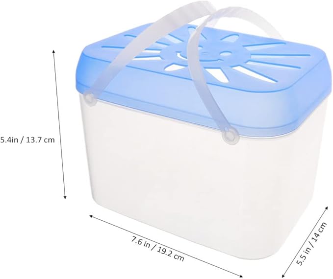balacoo Portable Transparent Fish Tank 7.48 Inch Small Pet Nest Aquarium for Home Office Restaurant Decoration Durable Plastic Fish Bowl