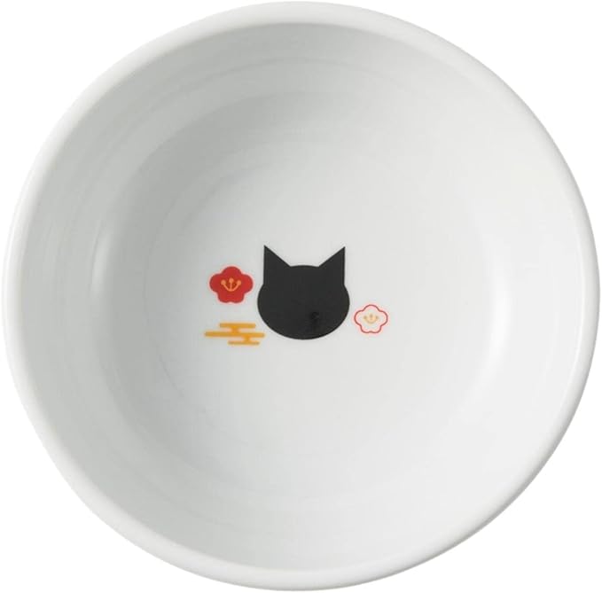 Necoichi Raised Cat Food Bowl – Ceramic Elevated Cat Bowl for Whisker & Neck Fatigue, Dishwasher Microwave Safe – Non-Slip & Anti Vomiting Ergonomic Design (Fuji, Large, 2-Cup Capacity)