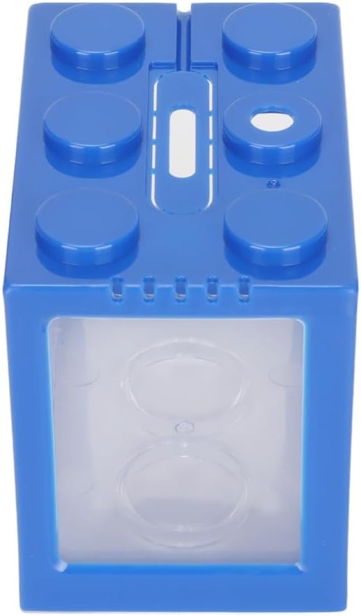 Blue Plastic Building Block Fish Tank Desktop Micro Landscape Cascadable Design Mini Fish Aquarium Office Decoration
