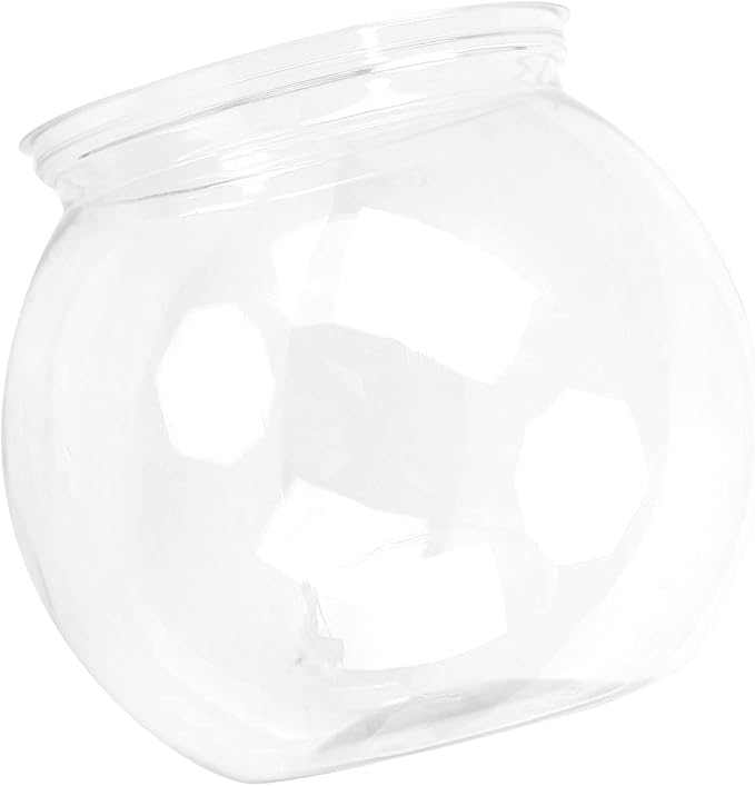 Mini Fish Tank, Transparent Plastic Betta Fish Bowl, Large Size, for Home Desk Bookshelf Decor