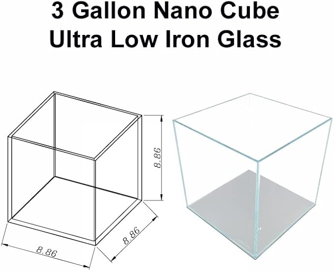Lifegard 3 Gallon Nano Cube Low Iron Ultra Clear Glass Aquarium