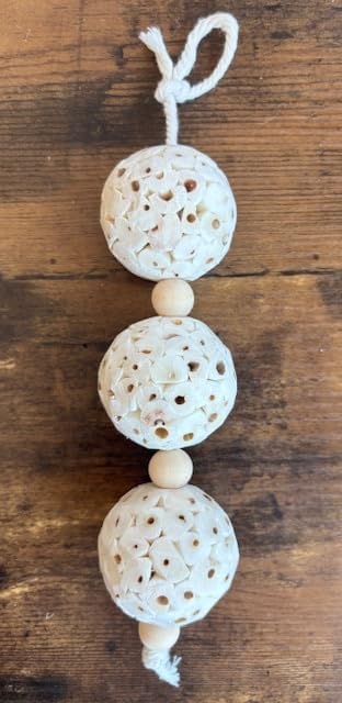 Triple Stack Natural Sola Ball Hanging Chew Toy for Small Birds - Set of Two