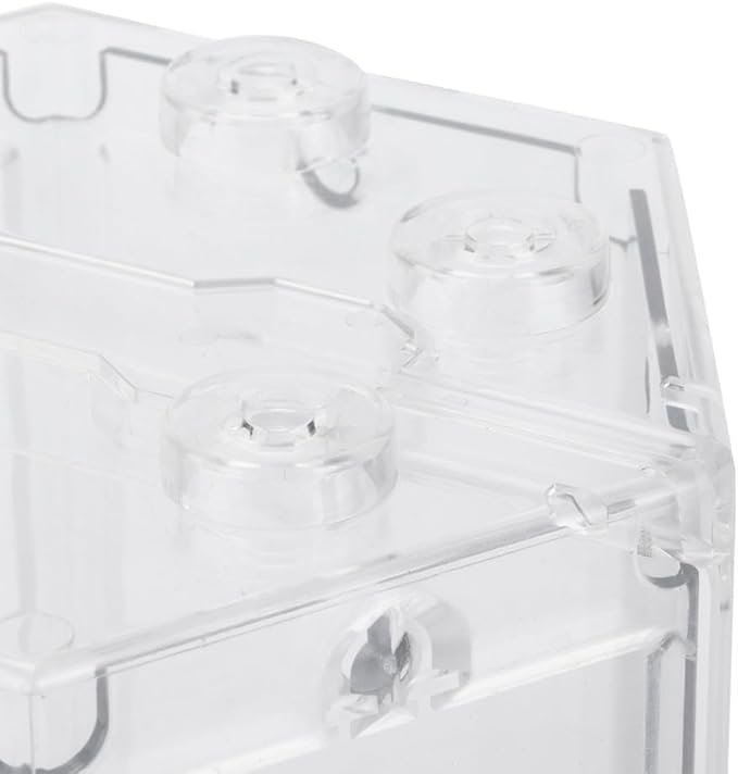 4.7 Inch Hexagonal Mini Aquarium Tank Leak-Proof Plastic Stackable Portable Fish Tank for Desk Decor Terrarium Habitat(Transparent)