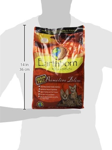 Earthborn Holistic Primitive Feline Grain-Free Dry Cat Food, 5 lb (71820)