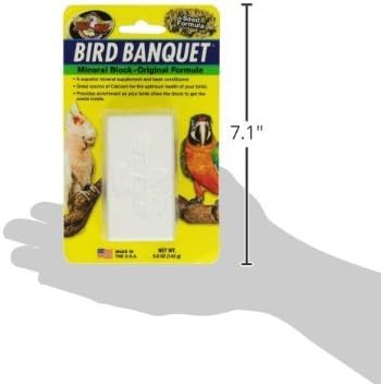 Zoo Med Bird Banquet Mineral Block, 3 Pack of 5 Ounces each, Seed Formula