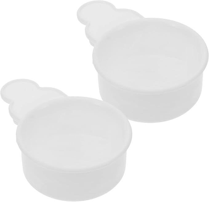 BESTonZON 2pcs Bird Feeder and Water Dispenser Cups for Cage Small Parakeet Food and Water Feeding Bowls Plastic Bird Feeding Watering Supplies for Small