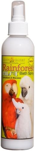 King's Cages Rainforest Mist Bath Spray for Cockatoos & Macaw 8oz.