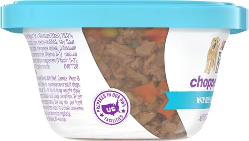 Purina Beneful Freshly Prepared Blends Wet Dog Food With Beef, Carrots, Peas, and Barley - (Pack of 8) 10 oz. Tubs