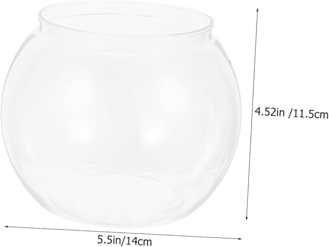 Transparent Small Plastic Fish Tank Aquarium Container for Betta Fish and Small Turtles Easy to Clean Portable Desktop Decor for