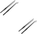 Didiseaon 4pcs Stainless Steel Aquatic Plant Tweezers Curved and Straight Tongs for Fish Tanks for Aquascaping