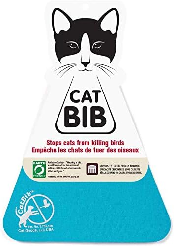Bird Saving Cat Collar, Prevent Cats from Catching & Killing Birds, Anti Hunting Colorful Bib to Save Birds & Other Wildlife (Small, Turquoise)
