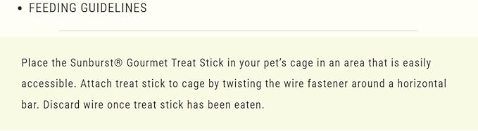 Higgins Sunburst Gourmet Conure, Cockatiel Treat Sticks Bundle | Sunburst Gourmet Conure, Cockatiel Nuts & Raisins Sticks 2pk & Mango & Rose HIPS Sticks 2pk.