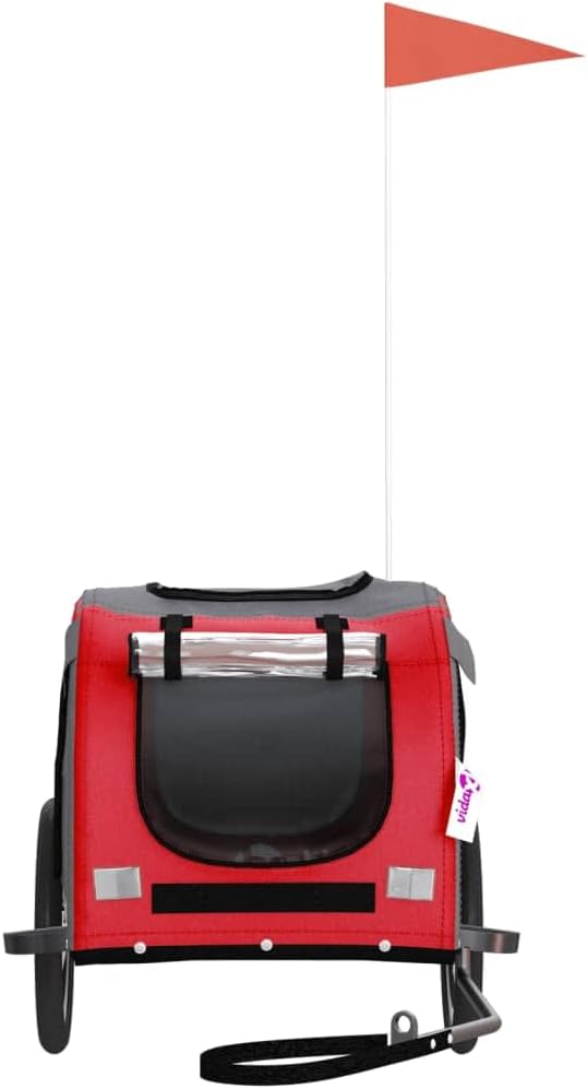 Pet Bike Trailer for Small Dogs, Durable Oxford Fabric with Weatherproof & Scratch-Resistant Design, Zippered Doors and Mesh Windows for Safe Outdoor Rides
