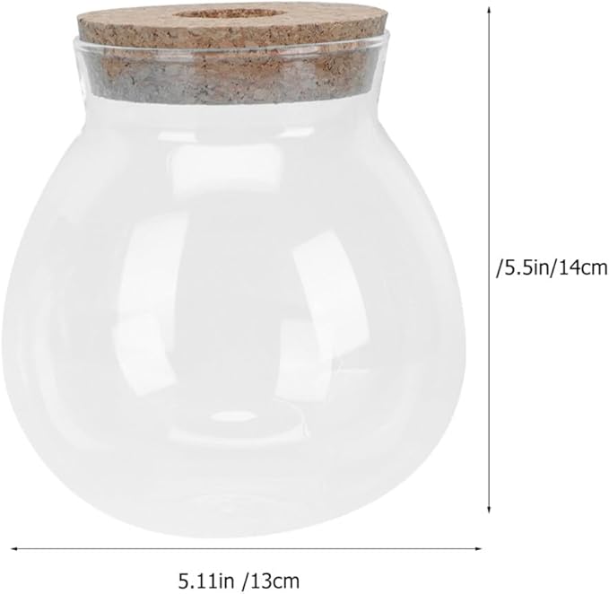Balacoo glass fish tank propagation jars glass terrarium with cork terrarium jar goldfish bowl glass hydroponic vase small terrarium desktop aquarium fish bowl terrarium glass jar plant