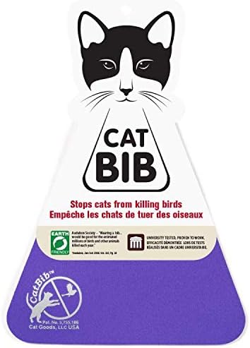 Bird Saving Cat Collar, Prevent Cats from Catching & Killing Birds, Anti Hunting Colorful Bib to Save Birds & Other Wildlife (Small, Purple)