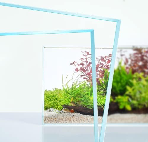 BEGONDIS Rimless Low Iron, Glass Aquarium Tank 5mm Thickness Standard Jointed (7.8" L × 8.6" W × 11" H)