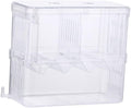 HANABASS Transparent Double Functional Hatching Box for Betta Fish Multi Purpose Fish Breeding Tank with High Survival Rate Easy to Clean Durable Design for Aquatic Habitats