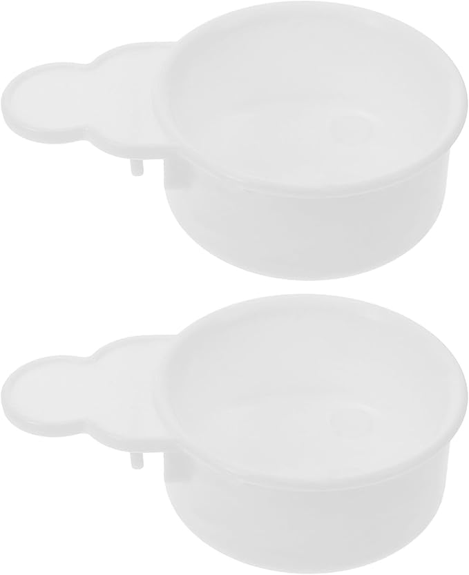 2pcs Bird Food Bowl and Cage Feeder Cups for Small Birds Watering Supplies for Parakeets and Small Parrots Cage Use