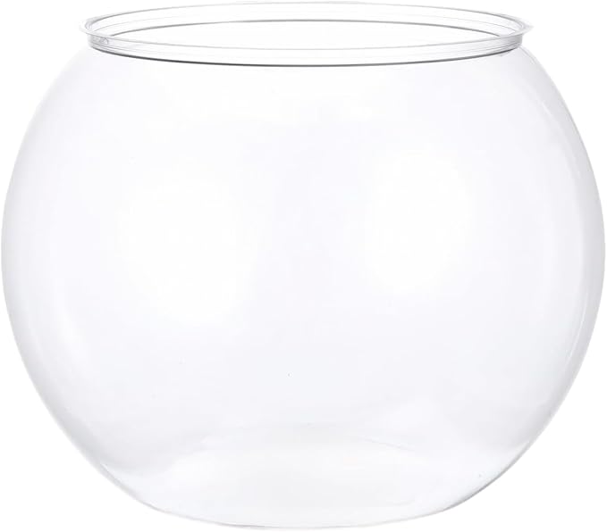 Fish Bowl - Clear Shatter-Resistant Aquarium Container for Stylish Display, Sturdy Acrylic Material with Wide Opening, Decorative Bowl for Table Centerpiece Party Decorations Home Event or Indoor Use