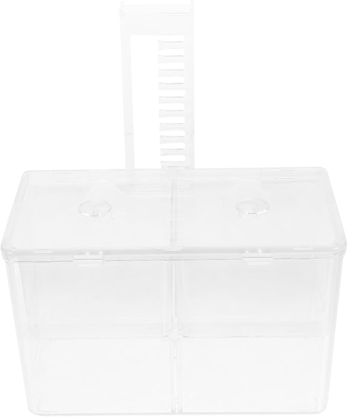 BESPORTBLE Fish Breeding Hatchery Box with Hooks, Aquarium Isolation Nursery Tank, Dual-Chamber Incubator for Tropical Fish Fry and Guppy Breeding in Home Aquariums