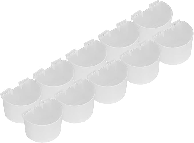 Zerodis Pigeons Feeding Cups, Plastic Bird Dish for Watering and Feeding, Easy to Hang Supplies for Bird Breeders and Pet Owners (L)