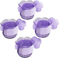 2pcs/4pcs PET Bird Bowls with Clamp, Bird Cage Feeder, Durable Water Bowl, Feeding Cups, Water Feeder for Cockatiel, Parakeet, Macaw, Finches, Lovebirds, Small Animals Gray (Purple, 4pcs)