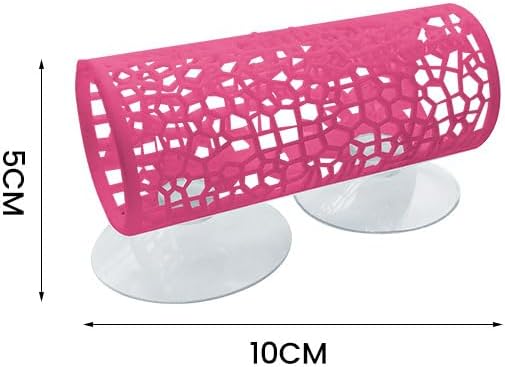 Betta Fish Hammock with Suction Cup - Plastic Aquarium Hideout & Resting Leaf for Betta Fish Tank, Decorative Shelter to Reduce Stress, Easy to Install (Rose Red)